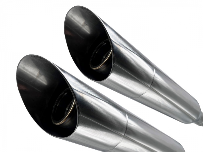 Dual slip-on exhaust GPR SHASH HD.24.1.SL Polished Stainless Steel including removable db killers and link pipes [3]