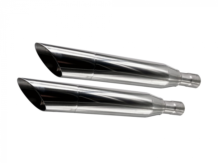 Dual slip-on exhaust GPR SHASH HD.24.1.SL Polished Stainless Steel including removable db killers and link pipes [1]