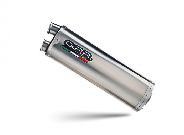 Dual slip-on exhaust GPR TRAIL / OFF-ROAD E5.H.275.DUAL.IO Matte inox including removable db killers [3]