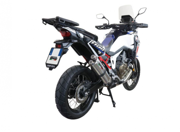 Dual slip-on exhaust GPR TRAIL / OFF-ROAD E5.H.275.DUAL.IO Matte inox including removable db killers [4]
