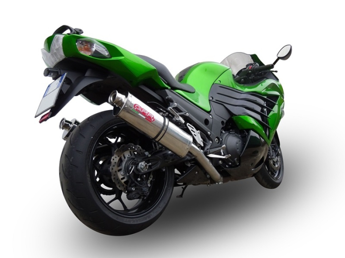 Dual slip-on exhaust GPR TRIOVAL K.163.CAT.TRI Polished Stainless Steel including removable db killers, link pipes and catalysts [7]