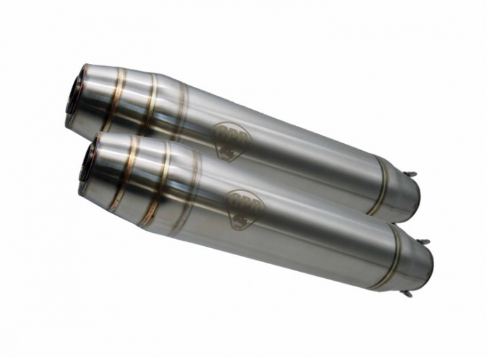 Dual universal silencer kit GPR DEEPTONE CAFE.62.DE Brushed Stainless steel without link pipes [2]