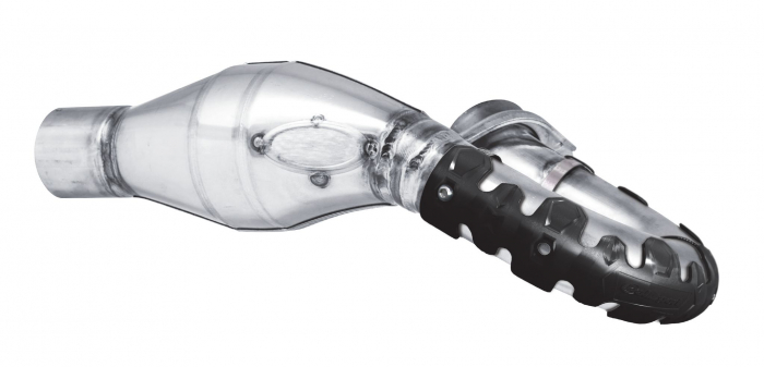 Exhaust head pipe guard POLISPORT ARMADILLO 8483800001 lung Negru [2]