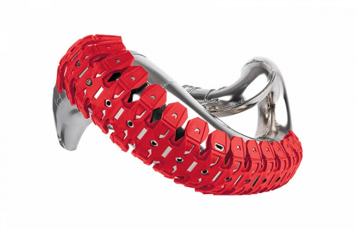 Exhaust pipe guard POLISPORT ARMADILLO Rosu [1]