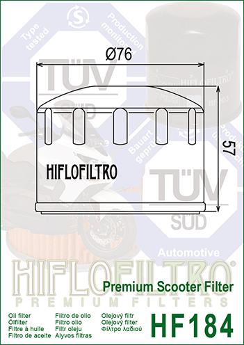 Filtru de ulei HIFLOFILTRO HF184 [2]