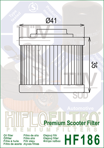Filtru de ulei HIFLOFILTRO HF186 [2]