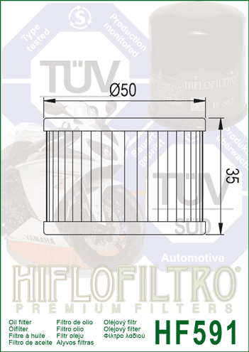 Filtru de ulei HIFLOFILTRO HF591 [2]