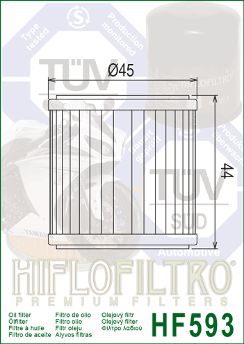 Filtru de ulei HIFLOFILTRO HF593 [2]