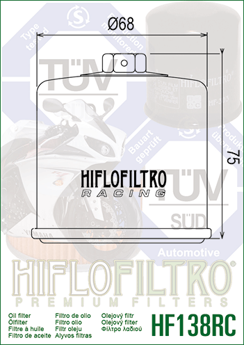 Filtru de ulei HIFLOFILTRO HF138RC Race [2]