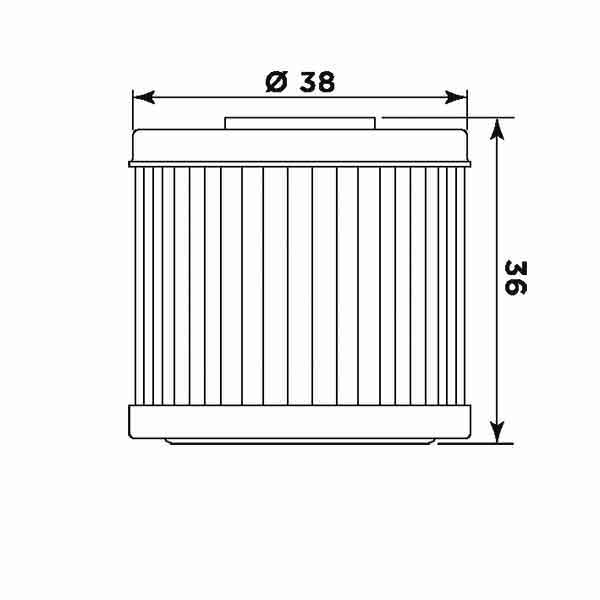 Filtru de ulei MIW H1016 (alt. HF116) [2]