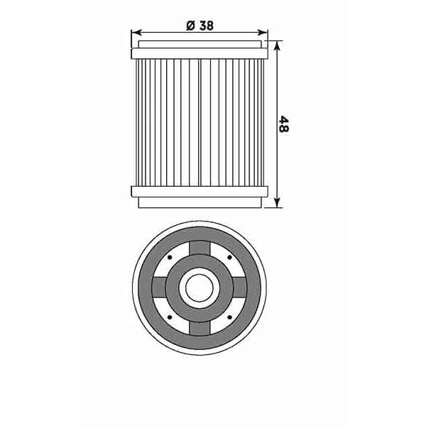 Filtru de ulei MIW Y4006 (alt. HF143) [2]