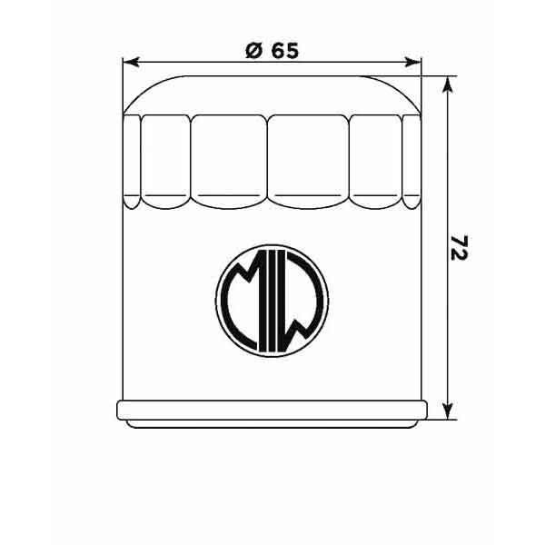 Filtru de ulei MIW KT8005 (alt. HF156) [2]