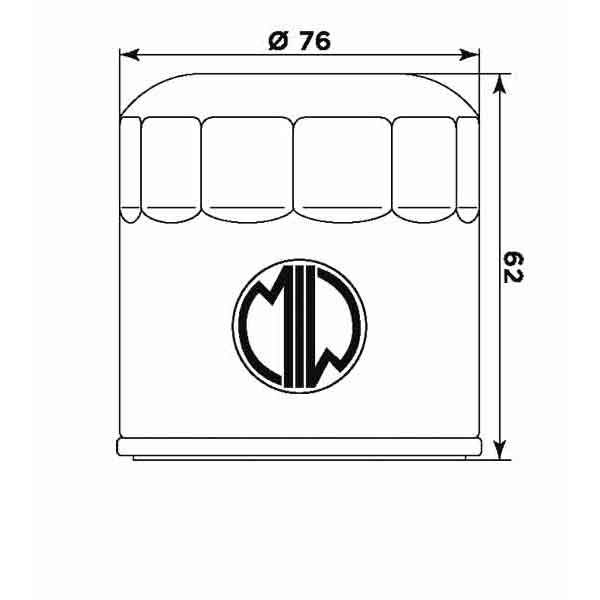 Filtru de ulei MIW B9002 (alt. HF163) [2]