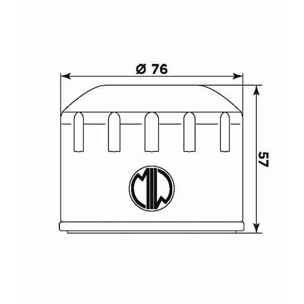 Filtru de ulei MIW B9003 (alt. HF165) [2]