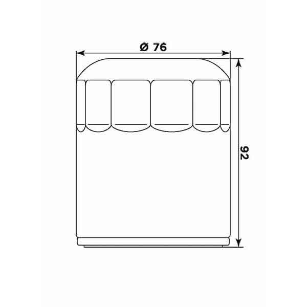 Filtru de ulei MIW BU10001 (alt. HF171C) [2]