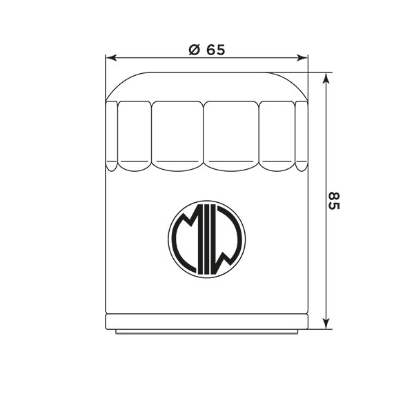 Filtru de ulei MIW PO22001 (alt. HF198) [2]