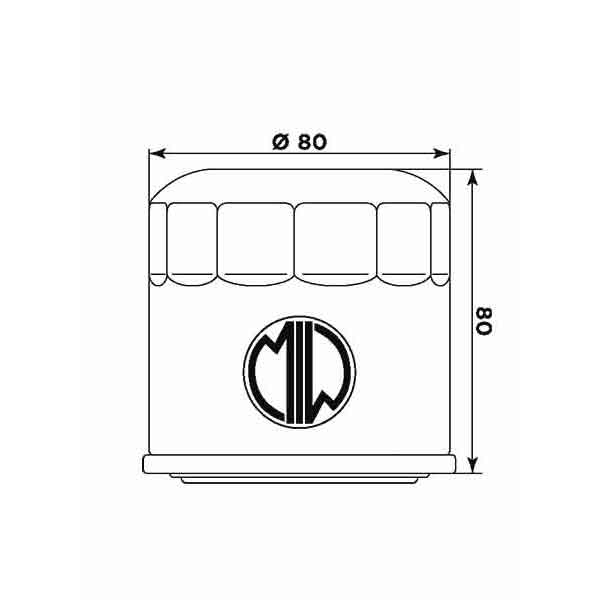 Filtru de ulei MIW H1007 (alt. HF202) [2]