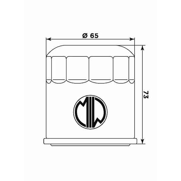 Filtru de ulei MIW H1013 (alt. HF303) [2]
