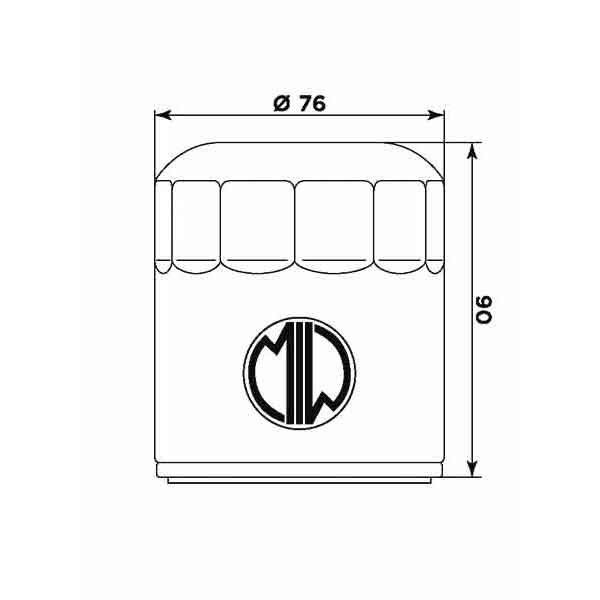Filtru de ulei MIW MG20001 (alt. HF551) [2]