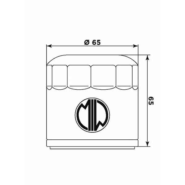 Filtru de ulei MIW BE12001 (alt. HF553) [2]