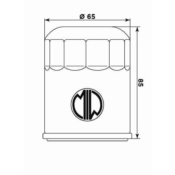 Filtru de ulei MIW A11001 (alt. HF621) [2]