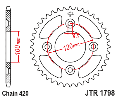 Foaie spate JT JTR 1798-47 47T, 420 [2]