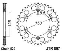 Foaie spate JT JTR 897-47 47T, 520 [2]