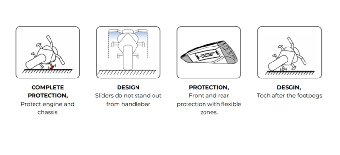 Frame sliders PUIG PRO 2.0 22493N black with grey rubber [2]