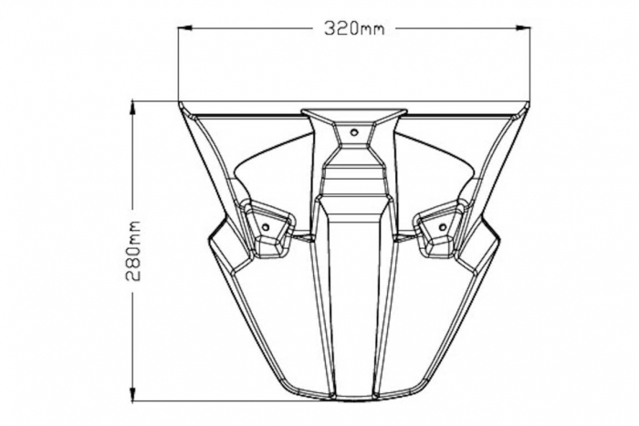 Front fender extension PUIG BEAK 3481J matt black [4]