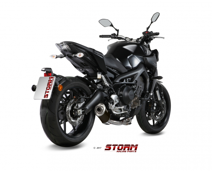 Full exhaust system 3x1 STORM OVAL 74.Y.042.LX1B negru otel [2]