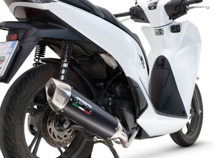 Full Line, silencer and separate header GPR FURORE-X SCOOTER HON.13.1.CAT.FXSC Matte Black including silencer approved for noise,db killer and catalyst compliant for inspection [5]