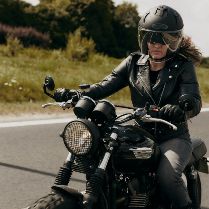 Geaca moto de dama din piele Ozone Ramones Lady [9]