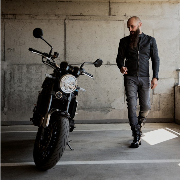 Geaca moto de piele Rebelhorn Hunter Pro