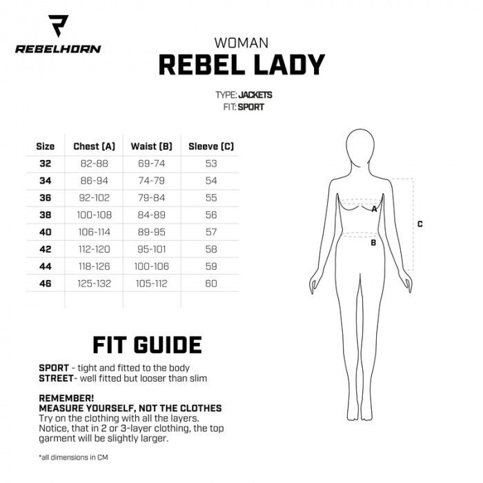 Geaca moto de dama din piele Rebelhorn Rebel Lady [6]
