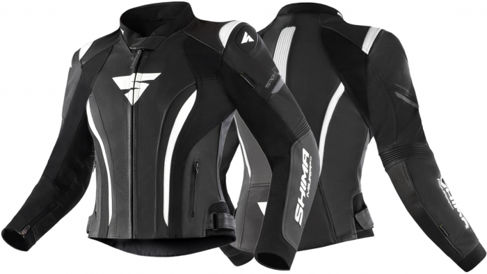 Geaca de piele SHIMA Miura 2.0 Lady, Rosu si Alb - lichidare stoc! [3]