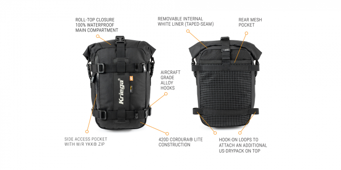 Geanta moto Kriega US-5 Drypack, Cordura [10]