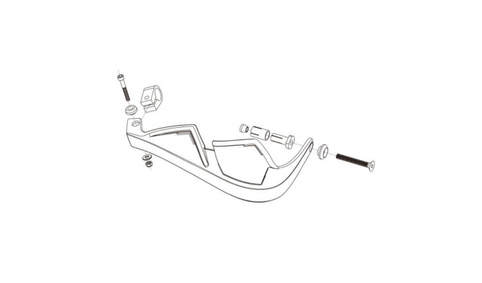 Handguard POLISPORT EVOLUTION INTEGRAL 8305100027 with mounting kit (?22 mm) Negru [3]