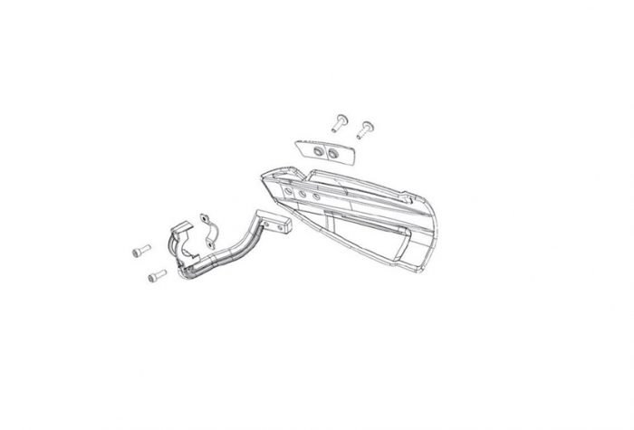 Handguard POLISPORT HAMMER 8307800001 with universal plastic mounting kit Alb [3]