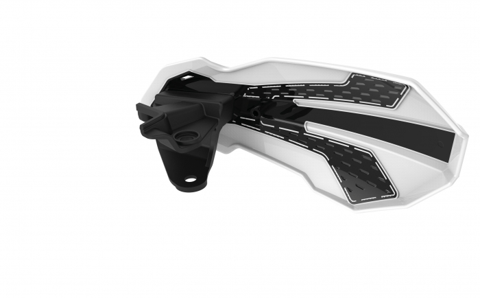 Handguard POLISPORT MX FLOW 8308200047 Grey/White with mounting system [2]