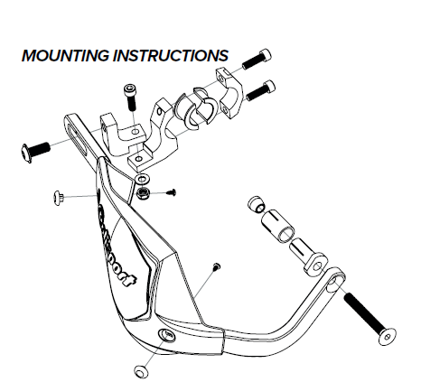 Handguard POLISPORT TOUQUET with universal mounting kit blue Yam 98 [3]