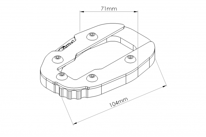 Kickstand extension PUIG 20208N Negru [2]