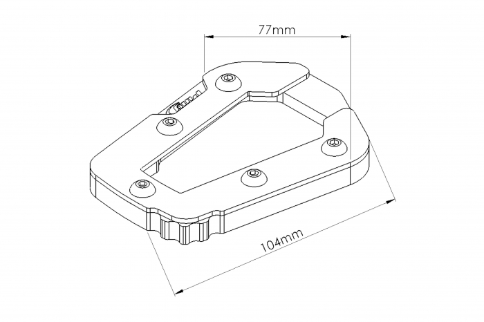 Kickstand extension PUIG 20281N Negru [3]