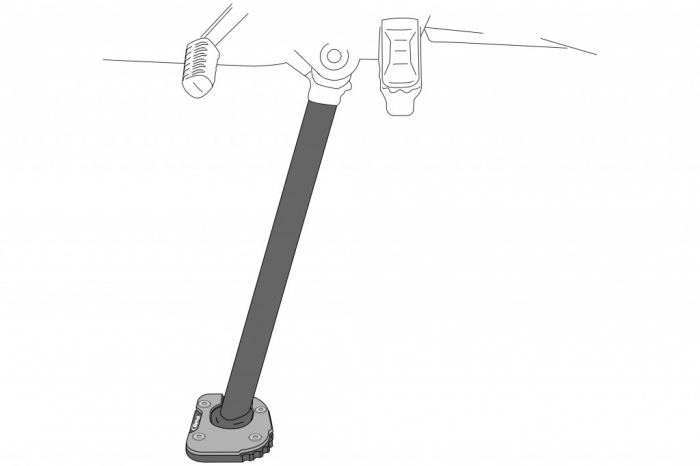 Kickstand extension PUIG 21363N Negru with standard suspension [1]