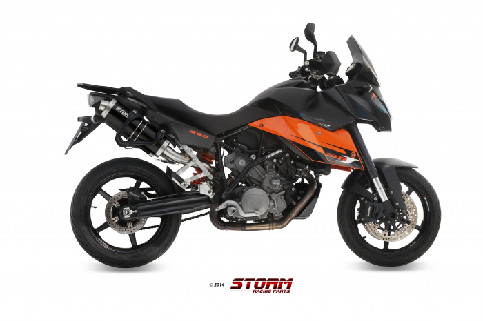 Kit 2 evacuari STORM OVAL 74.KT.013.LX1B negru otel [3]