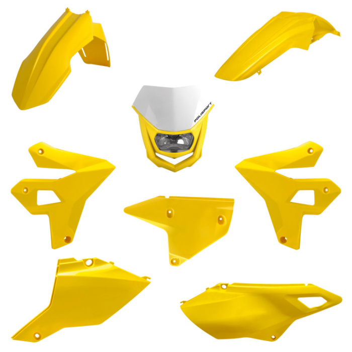 Kit plastice POLISPORT 91590 restyling Galben [1]