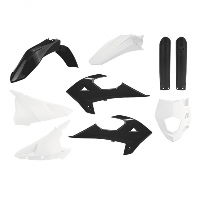 Kit plastice POLISPORT enduro Black/white [1]