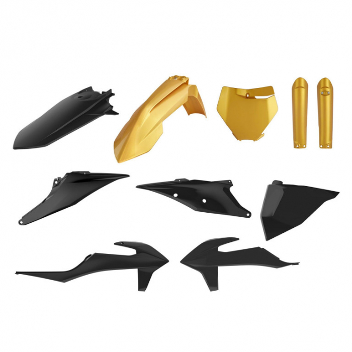 Kit plastice POLISPORT Gold/black [1]