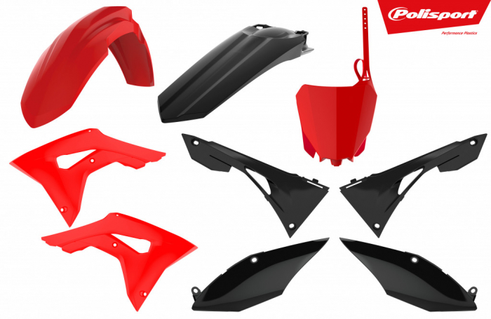 Kit plastice POLISPORT red/black [1]
