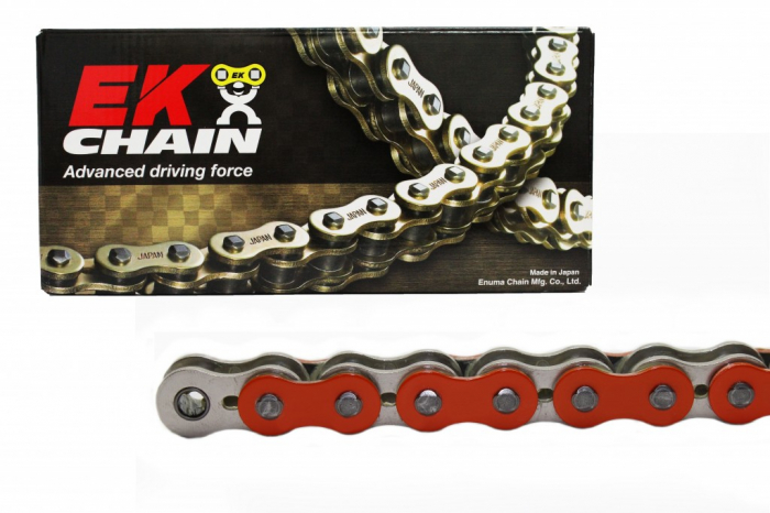 Lant de curse pentru motocross EK 520 MRD7 120 zale Portocaliu/Argintiu, GAMA NOUA [1]