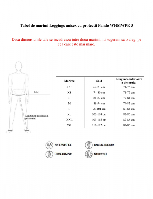 Leggings unisex cu protectii Pando UHMWPE 3 [2]